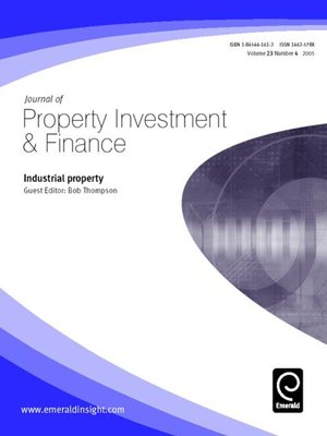 cover image of Journal of Property Investment & Finance, Volume 23, Issue 4